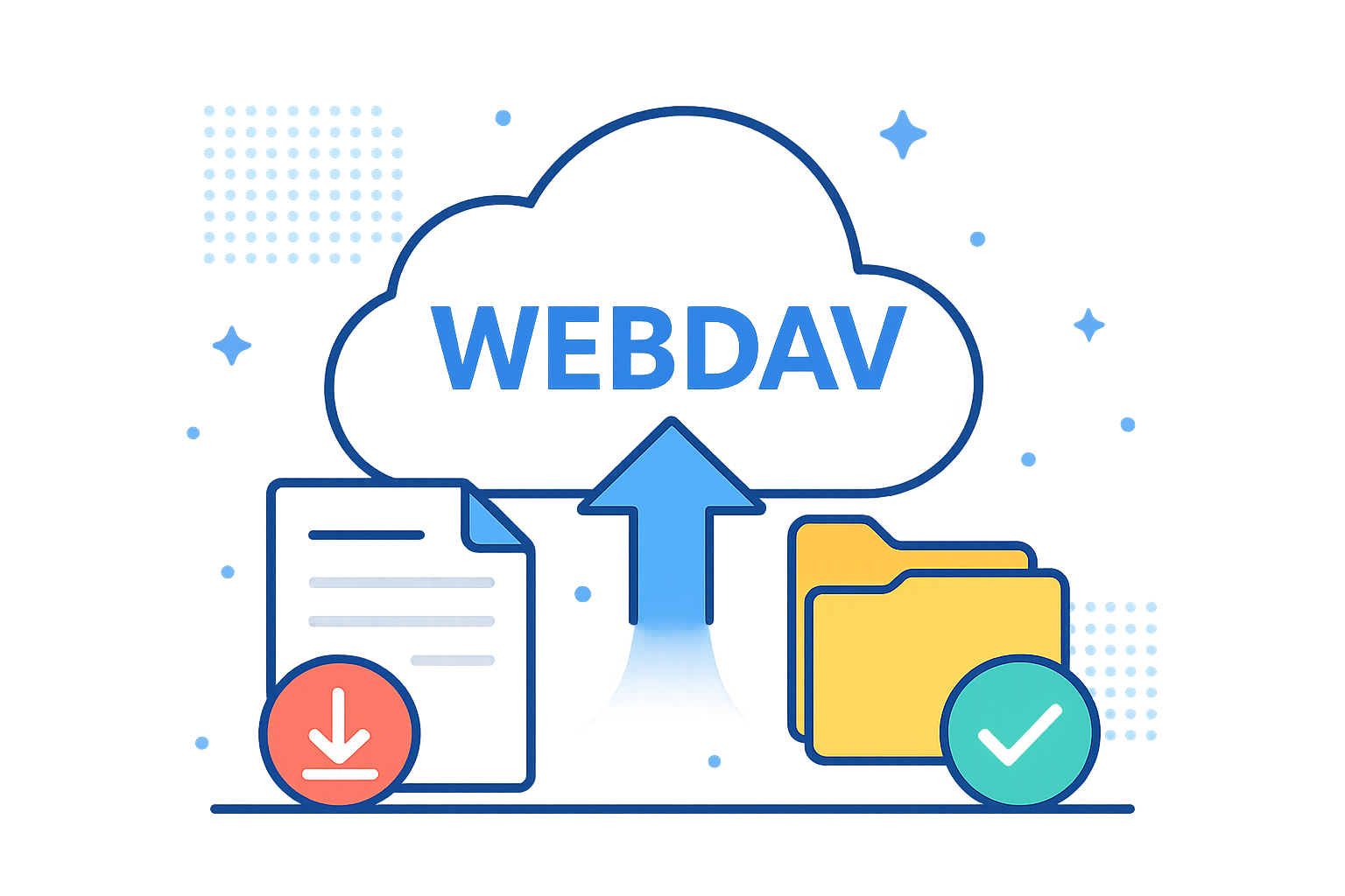 WebDAV Cloud Illustration